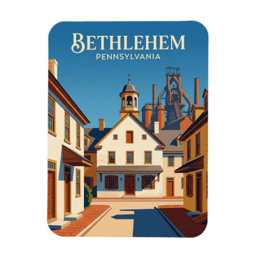 Historisch Bethlehem USA Magneet (Verticaal)