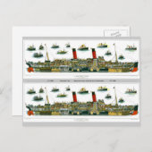 Historisch Bladwijzer van de Britse Ocean Liner Briefkaart (Voorkant / Achterkant)