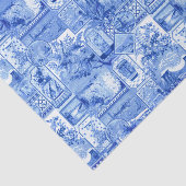 Historisch  blauw en witte Japonaiserie Tissuepapier (Detail)