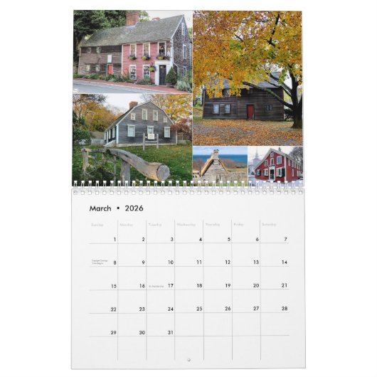 Historisch bloedbad Massachusetts-kalender Kalender (Mar 2026)