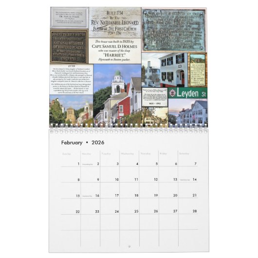 Historisch bloedbad Massachusetts-kalender Kalender (Feb 2026)