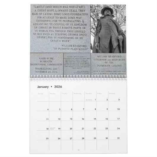 Historisch bloedbad Massachusetts-kalender Kalender (Jan 2026)