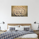 Historisch bord Route 66, Arizona Canvas Afdruk (Insitu (Slaapkamer))