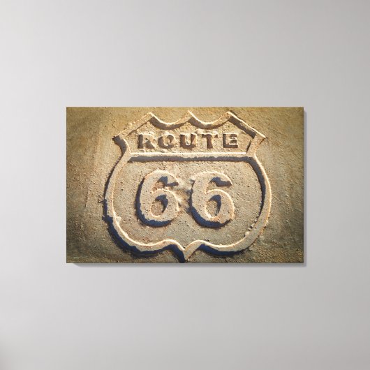 Historisch bord Route 66, Arizona Canvas Afdruk (Voorkant)