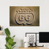 Historisch bord Route 66, Arizona Poster (Thuiskantoor)