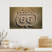 Historisch bord Route 66, Arizona Poster (Keuken)