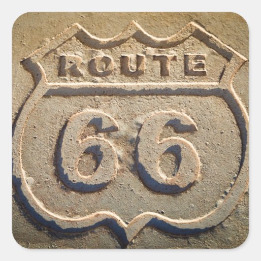 Historisch bord Route 66, Arizona Vierkante Sticker (Voorkant)