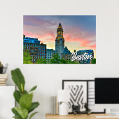 Historisch Boston, Massachusetts, VS Poster (Thuiskantoor)