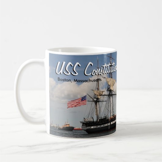 Historisch Boston USS Constitution Koffiemok (Links)