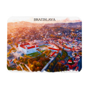 Historisch Bratislava Slowakije - Watercolor Skyli Magneet