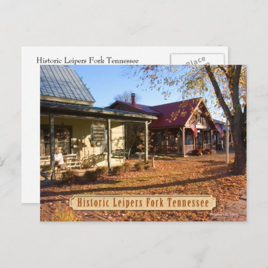 Historisch Briefkaart Leipers Fork Tennessee (Voorkant / Achterkant)