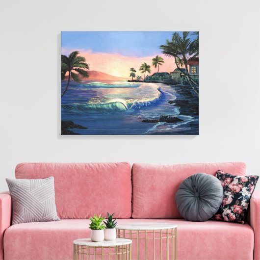 Historisch Canvas van Lahaina Town (Insitu (Woonkamer))