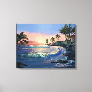 Historisch Canvas van Lahaina Town Afdruk