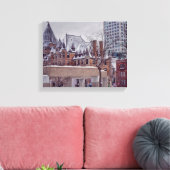 Historisch canvas van Montreal Fine Art Afdruk (Insitu (Woonkamer))