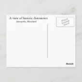 Historisch centrum Annapolis Briefkaart (Achterkant)