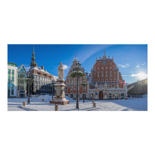 Historisch centrum in Riga, Letland Foto Afdruk (Voorkant)