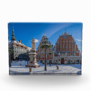 Historisch centrum in Riga, Letland Fotoblokken