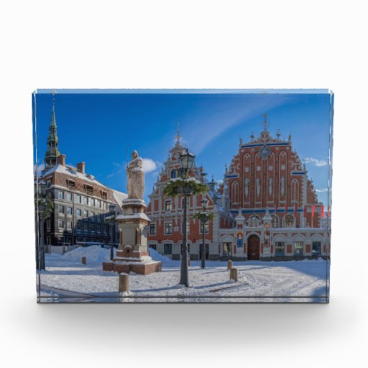 Historisch centrum in Riga, Letland Fotoblokken (Voorkant)