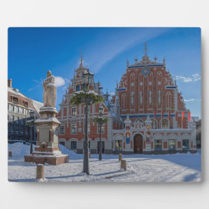 Historisch centrum in Riga, Letland Fotoplaat