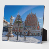 Historisch centrum in Riga, Letland Fotoplaat (Zijkant)