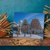 Historisch centrum in Riga, Letland Fotoplaat (Zijkant)