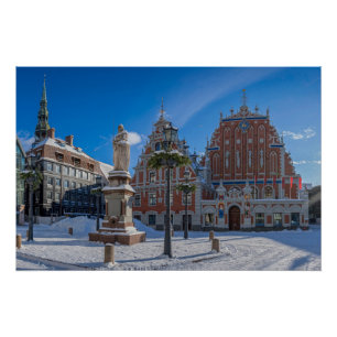 Historisch centrum in Riga, Letland Perfect Poster