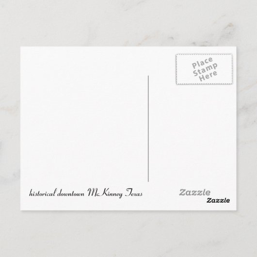 historisch centrum McKinney Texas Briefkaart (Achterkant)