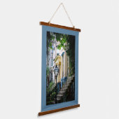 Historisch centrum Savannah GA Homo Fotografisch Hangend Wandkleed (Gebogen)