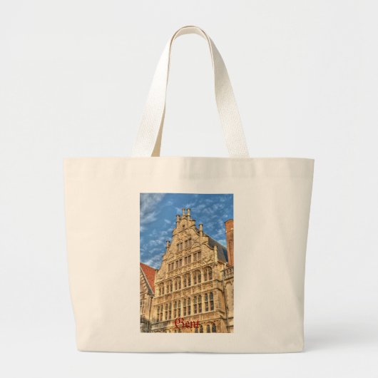 Historisch centrum van Gent, België Grote Tote Bag (Voorkant)