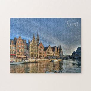 Historisch centrum van Gent, België Legpuzzel
