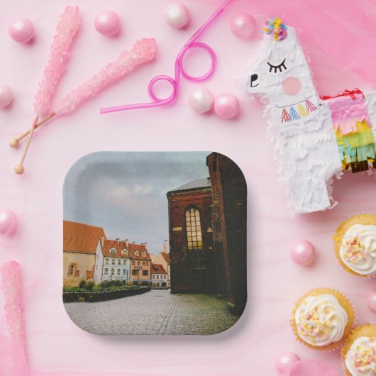Historisch centrum van Riga Papieren Bordje (Feest)