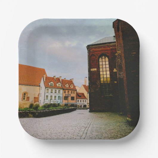 Historisch centrum van Riga Papieren Bordje (Voorkant)