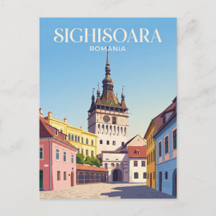 Historisch centrum van Sighisoara Roemenië Briefkaart