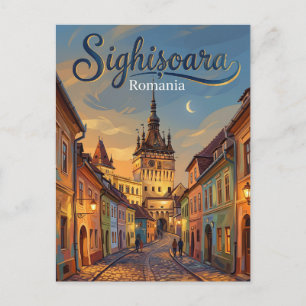Historisch centrum van Sighișoara Roemenië Briefkaart