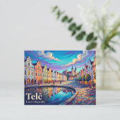 Historisch centrum van Telč Tsjechië Briefkaart (Staand voorkant)