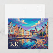 Historisch centrum van Telč Tsjechië Briefkaart (Voorkant / Achterkant)