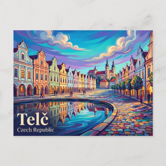 Historisch centrum van Telč Tsjechië Briefkaart (Voorkant)