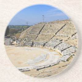 Historisch Colosseum in Noord-Griekenland Rand Ond Zandsteen Onderzetter