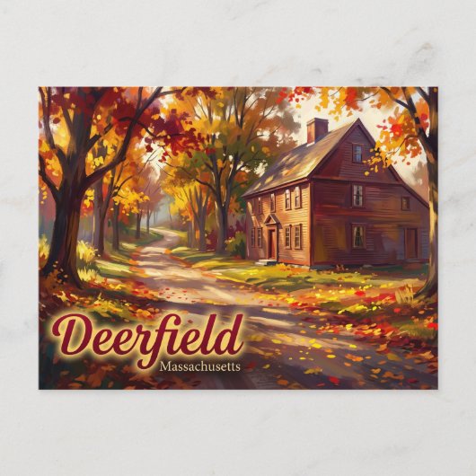 Historisch Deerfield USA Briefkaart (Voorkant)
