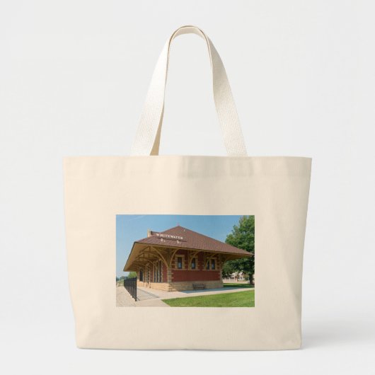 Historisch depot in Whitewater Grote Tote Bag (Voorkant)