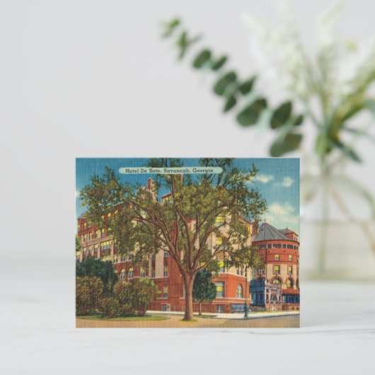 Historisch DeSoto Hotel Savannah GA Briefkaart (Staand voorkant)