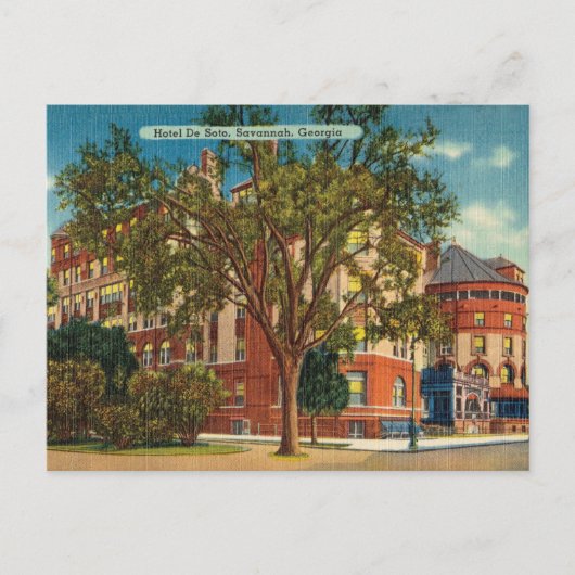 Historisch DeSoto Hotel Savannah GA Briefkaart (Voorkant)