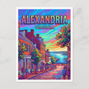 Historisch district Alexandria Virginia Briefkaart