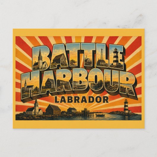 Historisch district Battle Harbour Labrador Briefkaart (Voorkant)