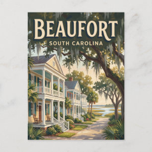 Historisch district Beaufort South Carolina Briefkaart