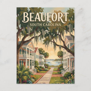 Historisch district Beaufort South Carolina Briefkaart