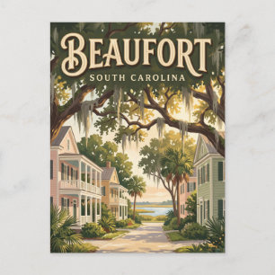 Historisch district Beaufort South Carolina Briefkaart