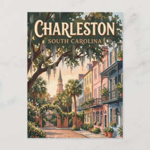Historisch district Charleston South Carolina Briefkaart