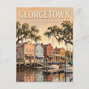 Historisch district Georgetown South Carolina Briefkaart