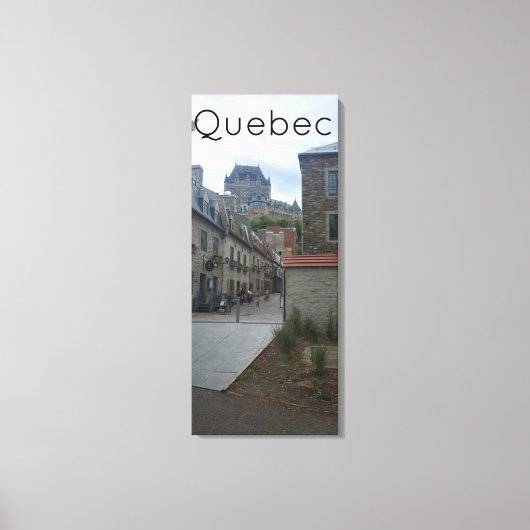 Historisch district in de stad Quebec Canvas Afdruk (Voorkant)